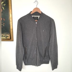 ALL SAINTS MEN’s ZIPPER DOWN SWEATER